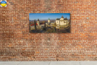 Zhovkva. Town Hall and Church of St. Lawrence